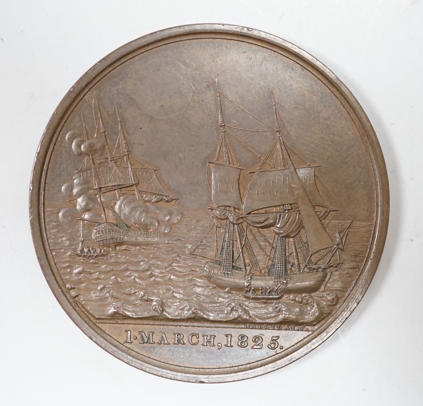 British Historical Medals, The Loss of the East Indiaman Kent, silver medal 1825, by Thomas Halliday